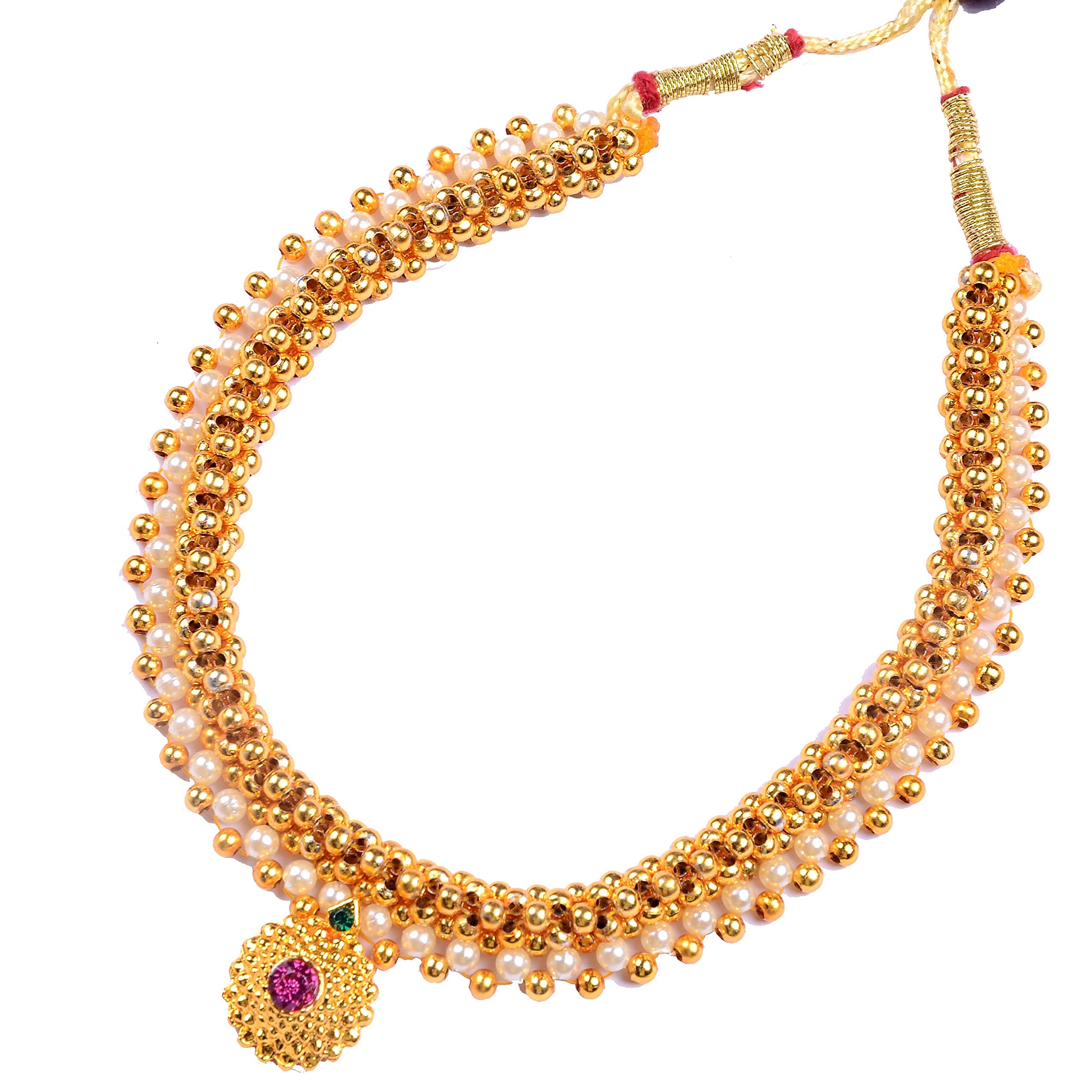 Swaroop DesignerMaharashtrian Kolhapuri Traditional Neclace Marathi Temple Thushi