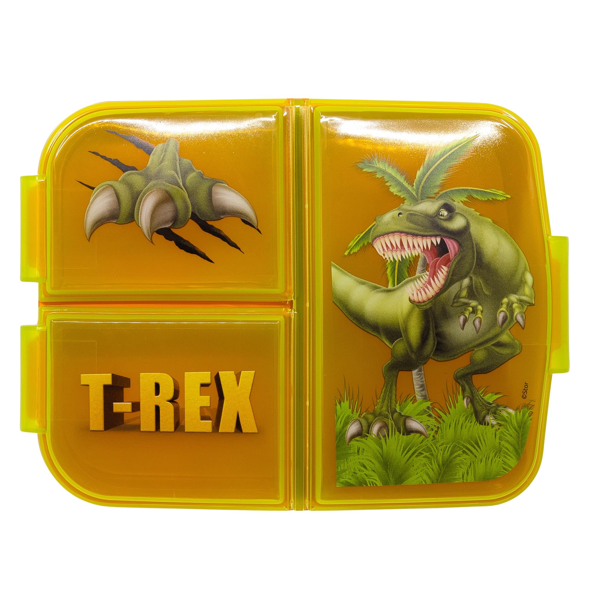 Dinozaury | Kanapka na kanapki z 3 komorami dla dzieci - Pudełko na lunch dla dzieci - Pudełko na przekąski - Ozdobione pudełko na lunch