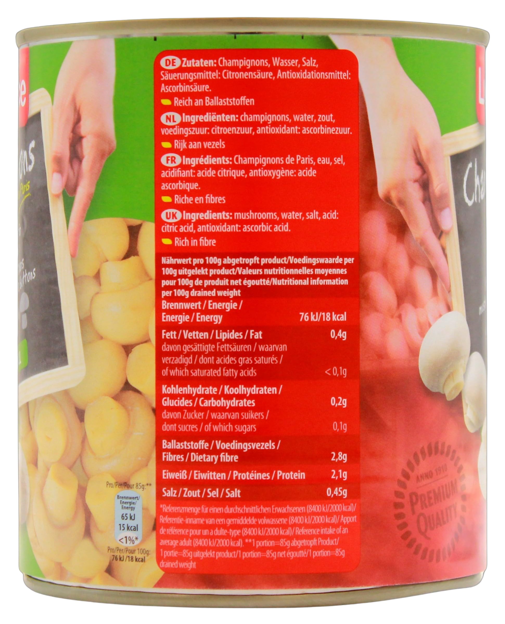 Lutece Pilze klein Ganz 6 Dosen x 85 cl