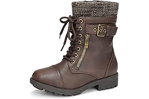 Fashion Boots for Girls:  Girl's Mid Calf Combat Boots