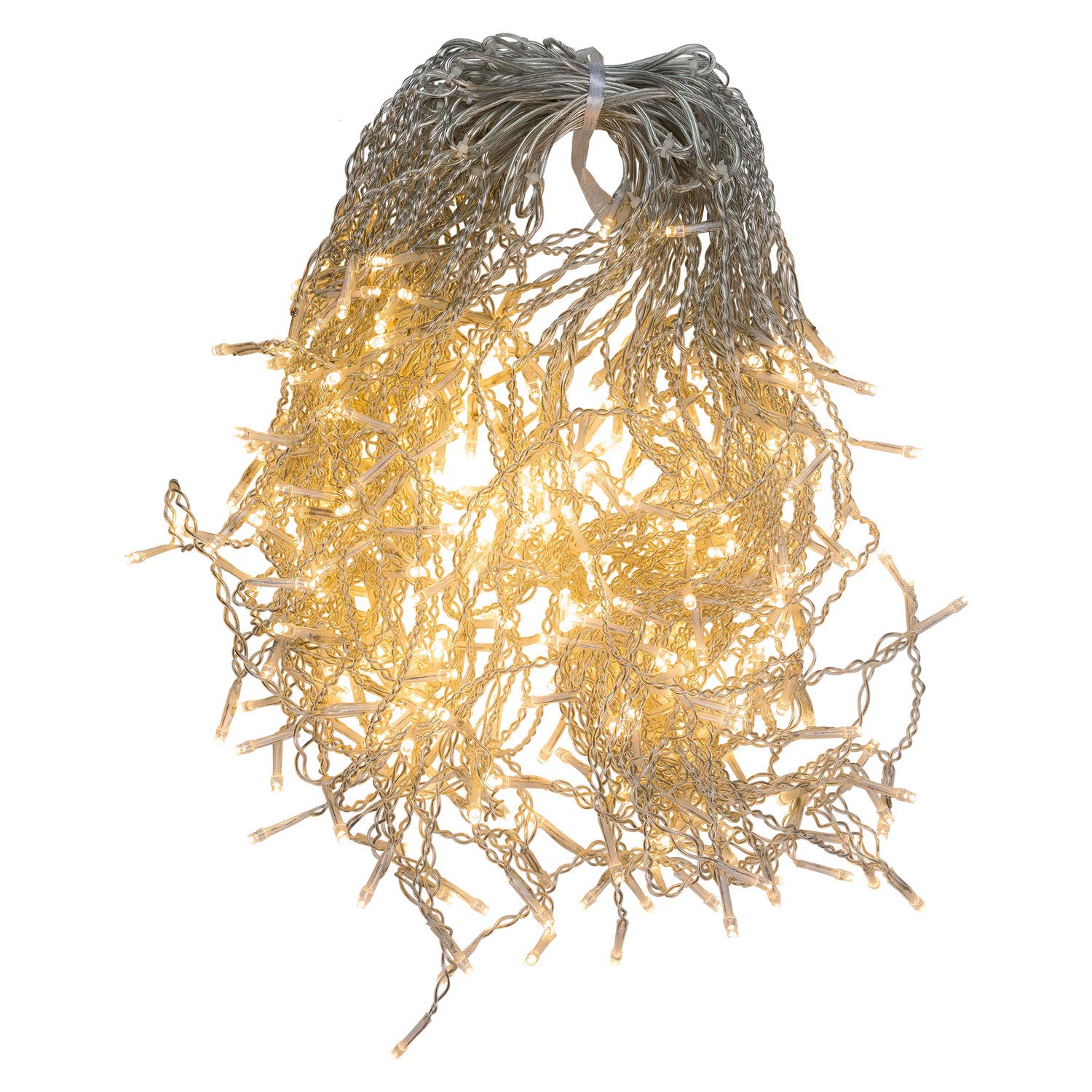 Idena 31819 LED Fairy Lights Icicle for Indoor and Outdoor Use 400 Pieces with Timer Warm White, Transparent, 1527 x 2 x 68 cm - Image 4