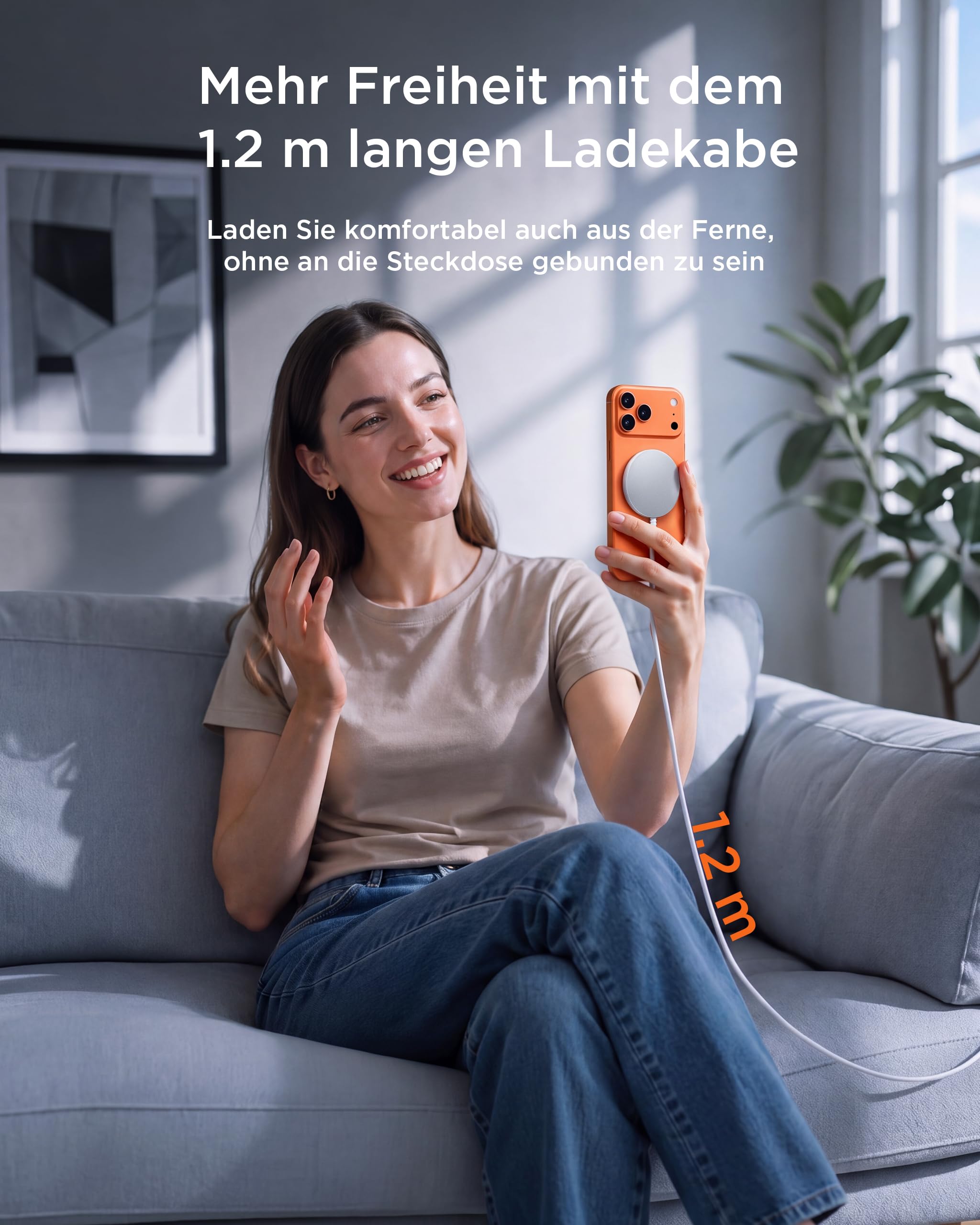 Mag-Safe Ladegerät für iPhone Ladestation: Starker Magnet Wireless Charger – Ansicht 6