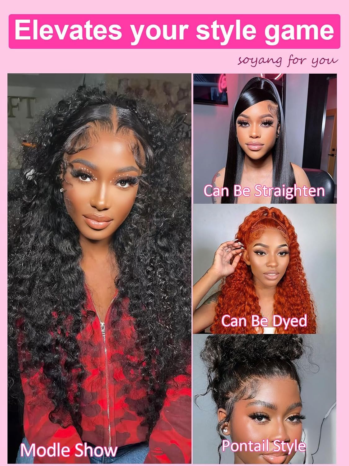 28 Inch 200% Density Water Wave 360 Lace Front Wigs Human Hair – Pre Plucked with Pre Bleached Knots, Natural Hairline, Wear Up or Down & Free Part, Glueless with Hidden Strap for Women