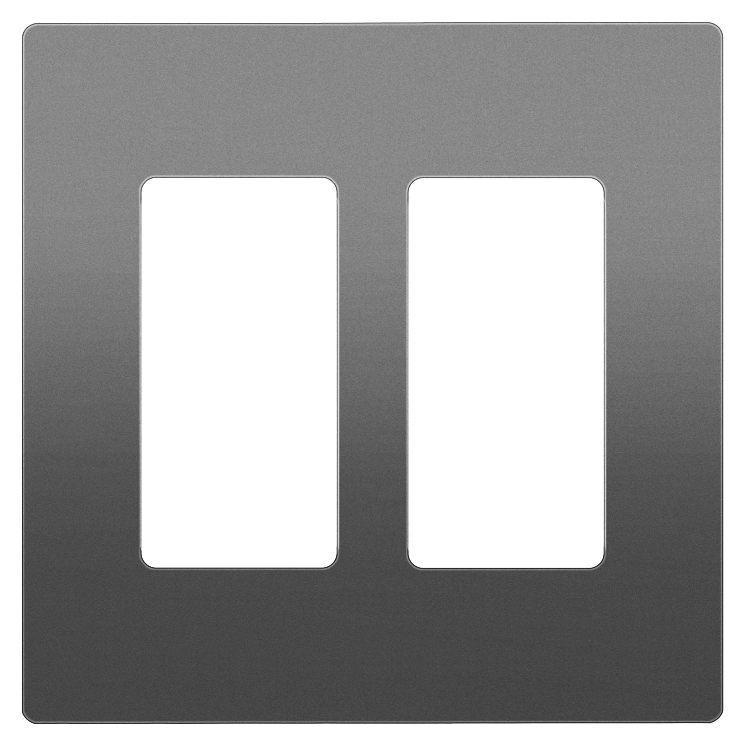 ENERLITES Elite Series Screwless Decorator Wall Plate Child Safe Outlet Cover, Gloss Finish, Size 2-Gang 4.68" H x 4.73" L, Unbreakable Polycarbonate