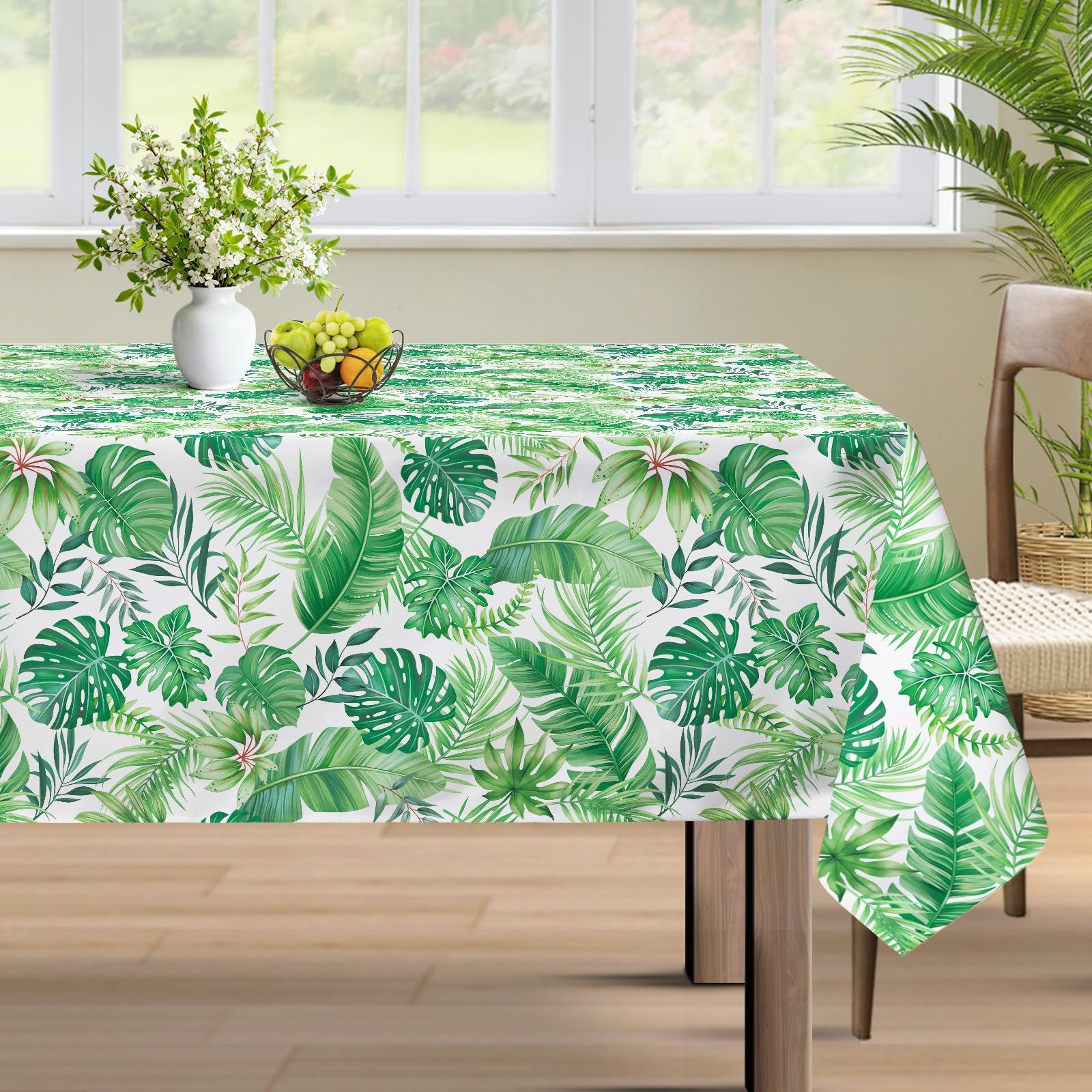 Amazon.com: hometrixx Hawaii Green Leaves Washable Rectangle Table