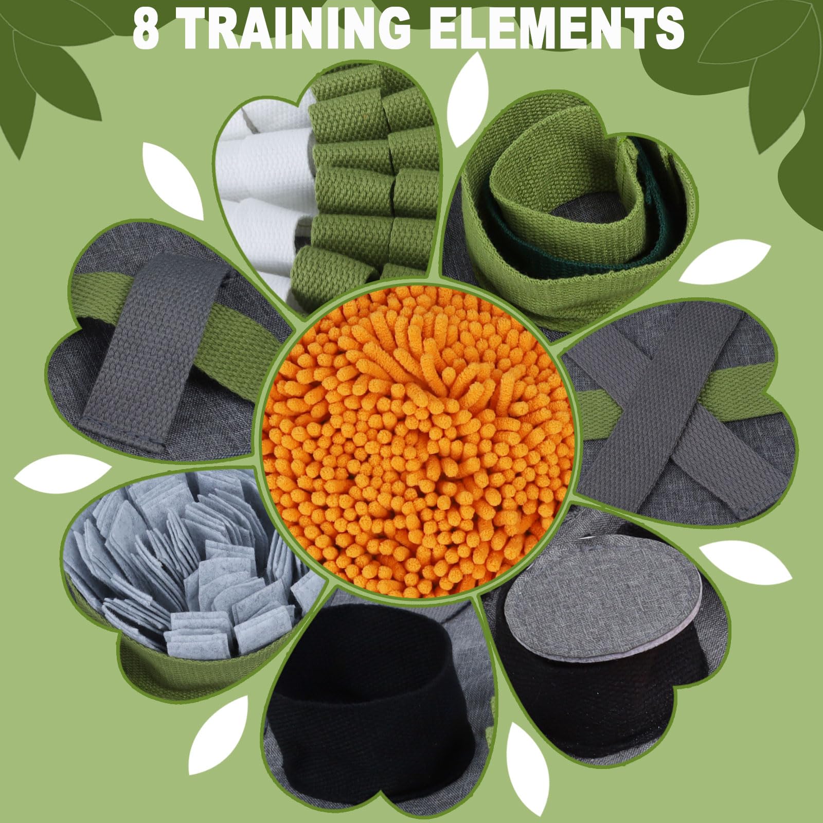 Alfombra Olfativa Perros, Juguetes Perros Interactivos Alfombra Olfato Perro Manta Olfativa Perro Accesorio de Entrenamiento Snuffle Mat (Verde)