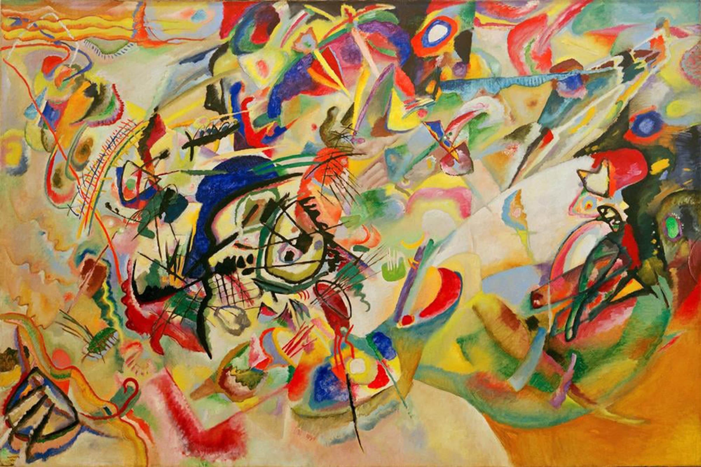 Pintura al óleo abstracta Composición VII de Kandinsky: cuadro moderno decorativo de 60x90cm 5