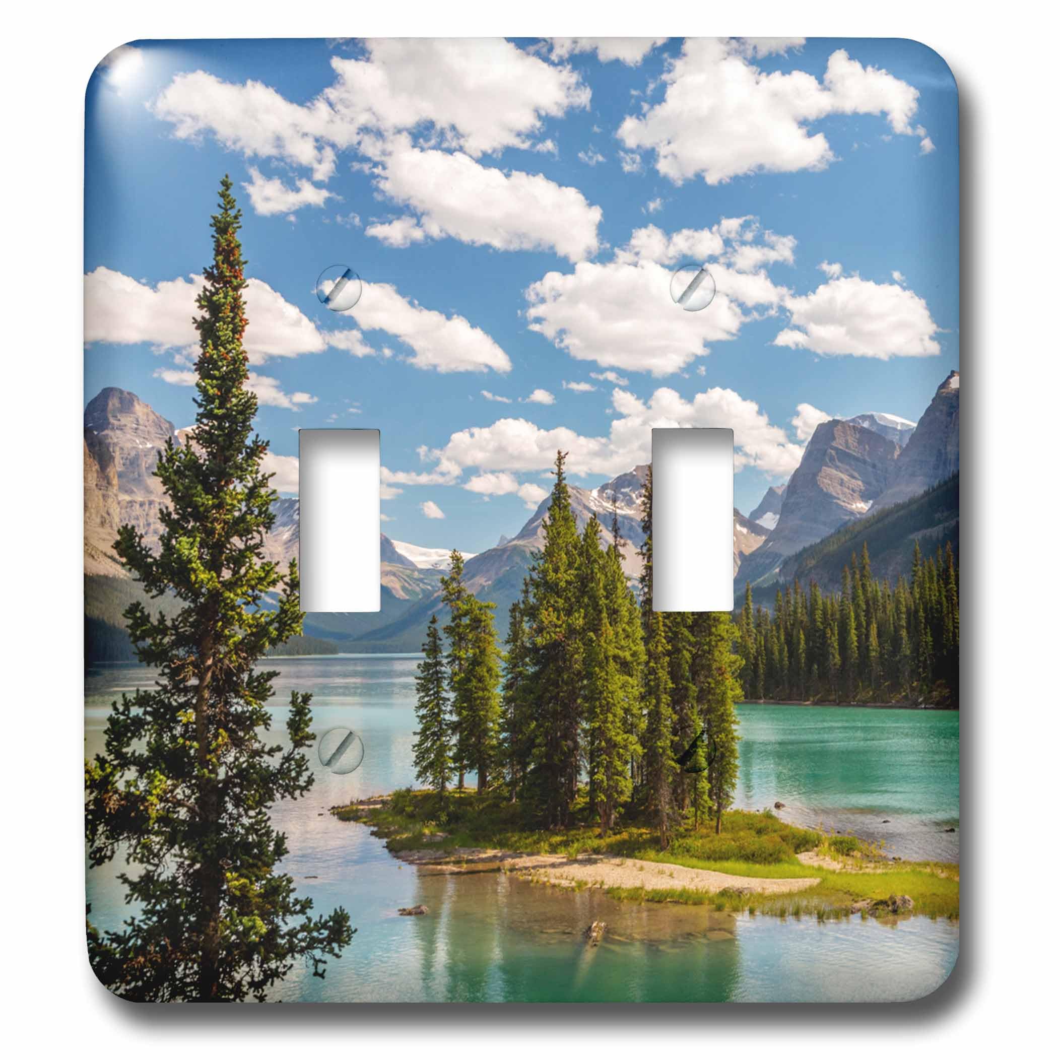 Interrupteur double décoratif Jasper National Park 3D Rose de qualité