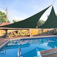 Vista 26 de E&K Sunrise - Toldo tipo vela triangular de 15 x 15 x 15 pies, toldo con bloqueo UV para sombra, para patio, jardín, terraza, exterior (arena)