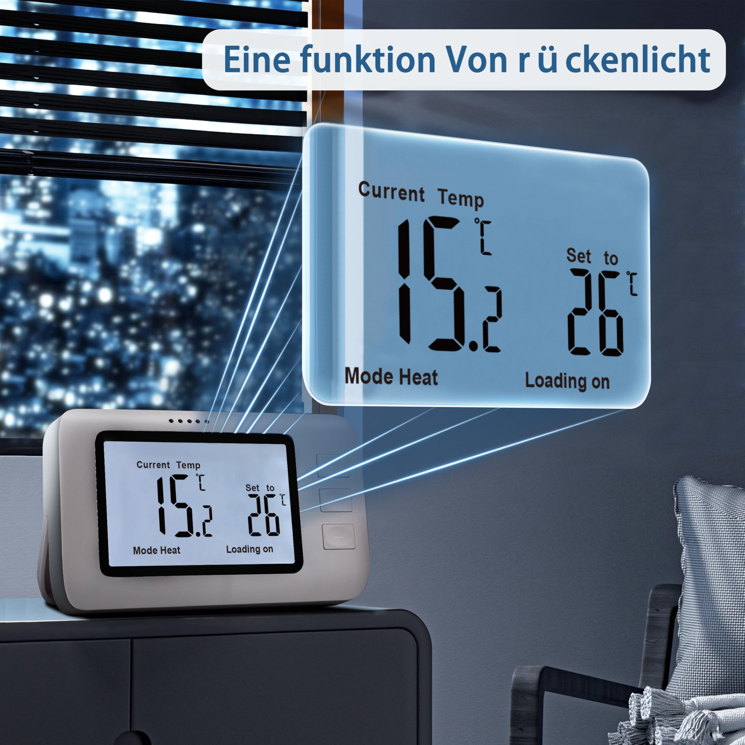 Regulador de calefacción para bricolaje, termostato de enchufe, sistema de calefacción/refrigeración, adecuado para el witwe A/C, ventiladores, calefacción, para familias, habitaciones,