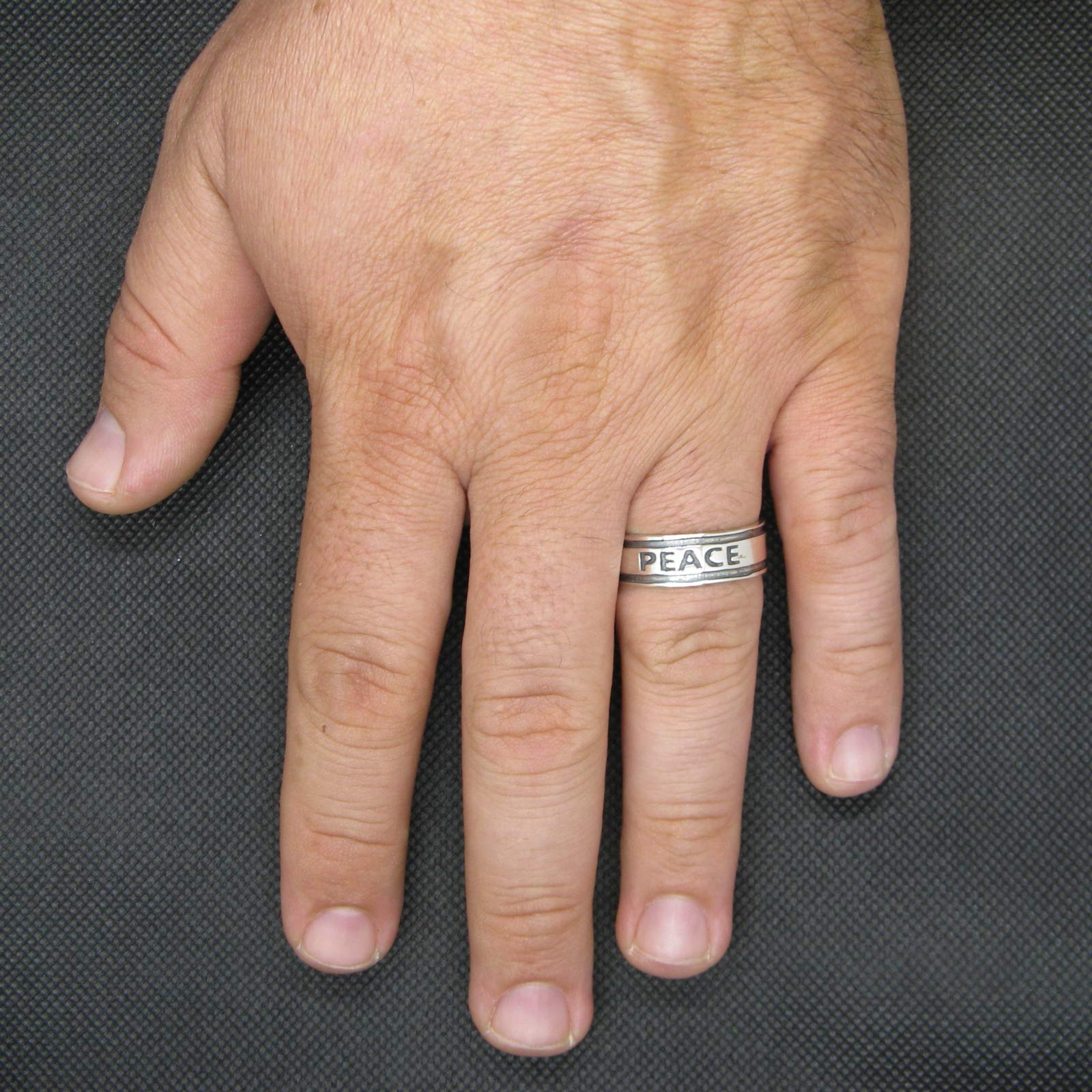 Anillo Plata De Ley Sólido 925 Peace R002008 Empress