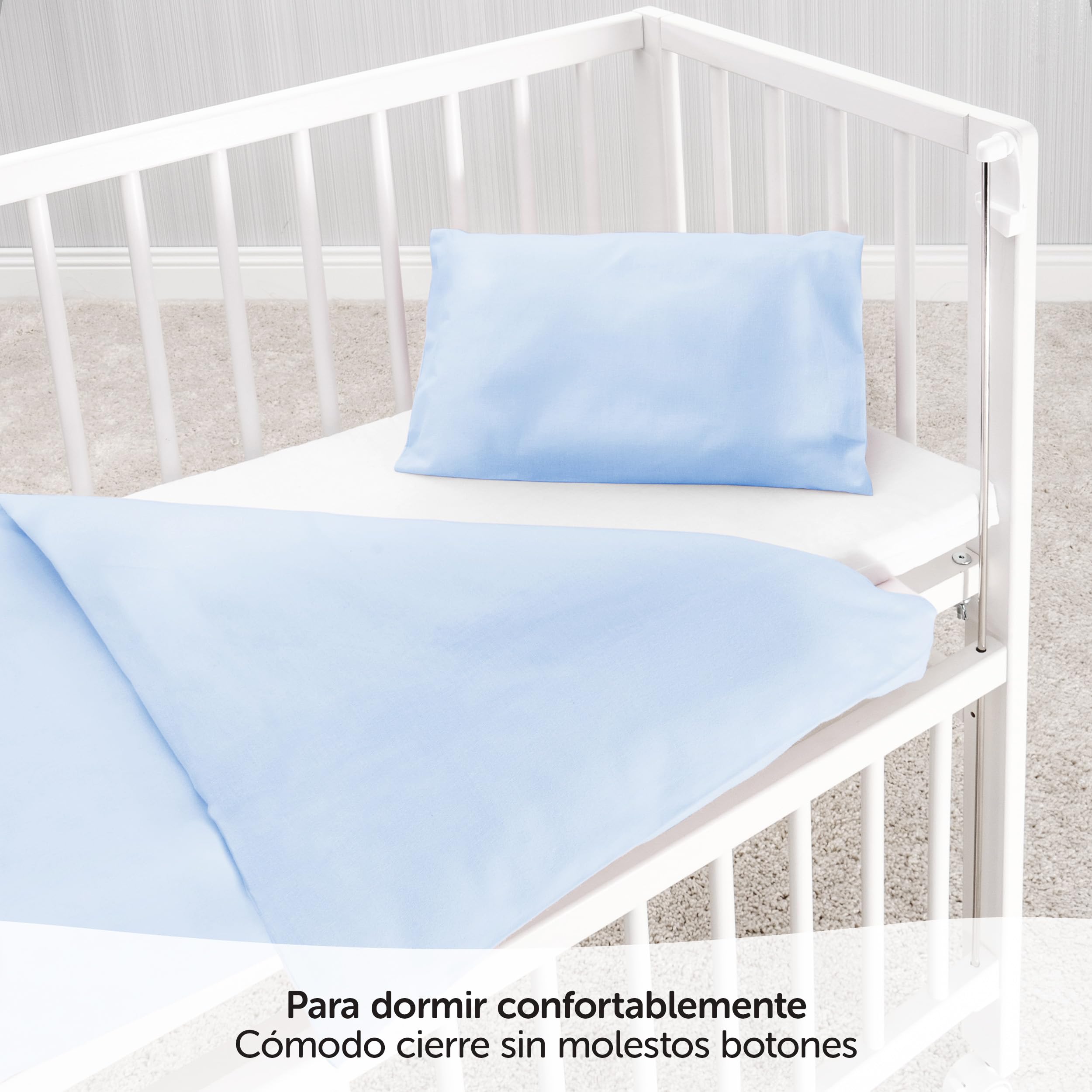 MAKIAN Juego Nórdico Minicunas y Moisés 2 Piezas 80x80 cm y 35x40 cm | Ropa de Cama para Bebé 100% Algodón Transpirable Ideal para Recién Nacidos y Pieles Sensibles | Certificado Oeko-Tex