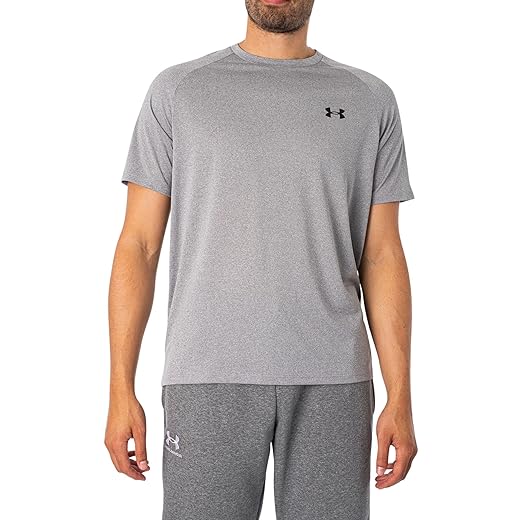 Under Armour Men's Tech 2.0 Short-Sleeve T-Shirt , Steel Light Heather (036)/Black , Large