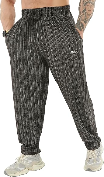 BIG SAM SPORTSWEAR COMPANY Mens Baggy Sweatpants with Pockets, Oldschool Loose Fit Gym Pants