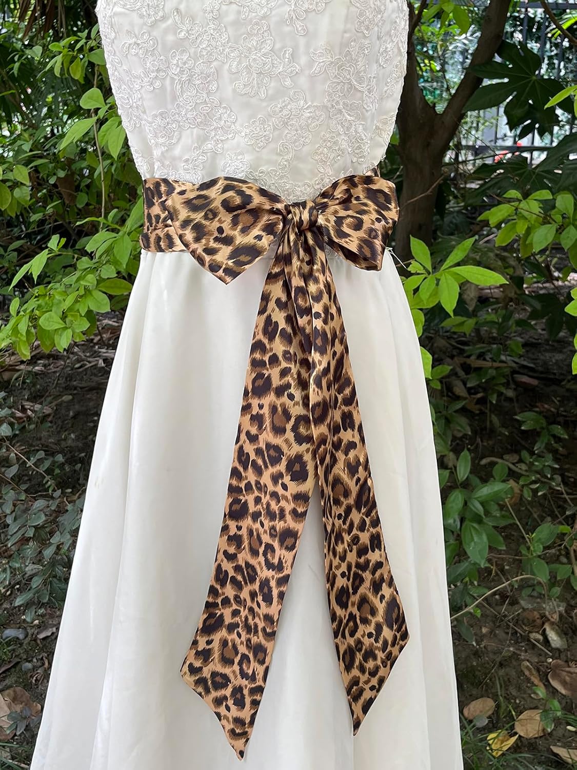 Women Sash Belt Leopard Print Sash Waist Belt for Wedding Bridal Special Dresses - Image 4