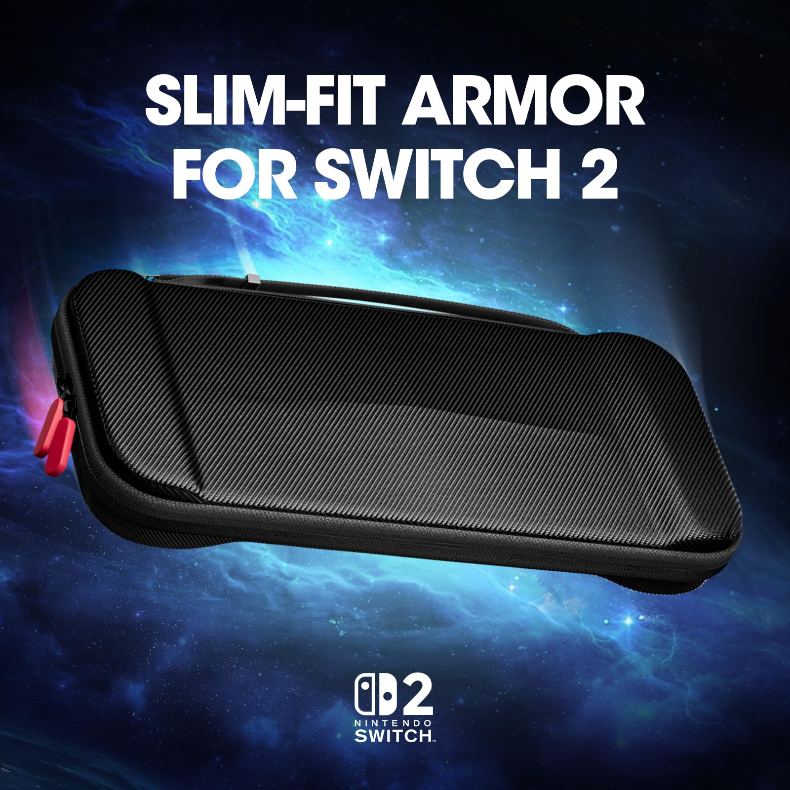 ProCase Funda Protectora Slim para Nintendo Switch 2, con 12 Ranuras para Tarjetas de Juego, Estuche rígido y portátil de Almacenamiento para Consola, Negro