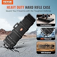 Vista 2 de VEVOR Rifle Case, Rifle Hard Case with 4 Layers Fully-protective Foams, Lockable Hard Gun Case with Wheels, IP67 Waterproof & Crushproof, for Rifles