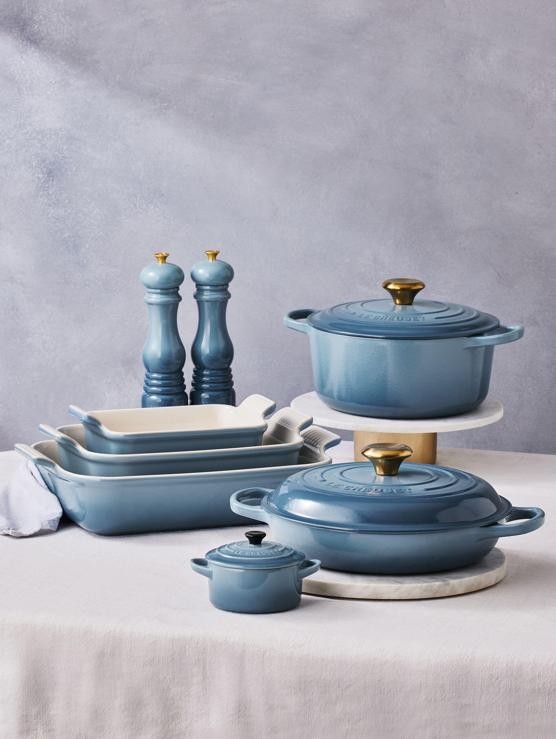 Le Creuset Macinapepe In Chambray - Meccanismo In Ceramica, Design Elegante (6,2x20,8 Cm)