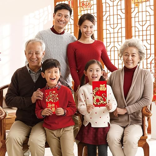Miniatura 5 de Sobres rojos chinos 2024 Año del Dragón, paquete rojo para festival de primavera, paquetes de dinero de la suerte para sobres de dinero de la