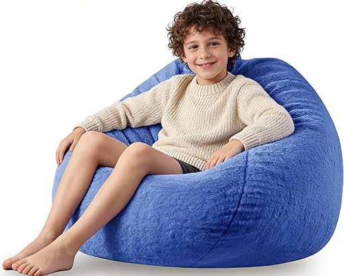 Miniatura 9 de ENBAOHUI Sillas Puf de Espuma Viscoelástica Cómodas de Piel Sintética de 3 Pies para Niños o Bebés con Relleno Sofá Puf con Asa Tela de Piel