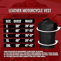 Vista 6 de Jackets 4 Bikes SOA - Chaleco de motociclista para hombre, piel de búfalo premium, múltiples bolsillos, estilo club, para todas las estaciones