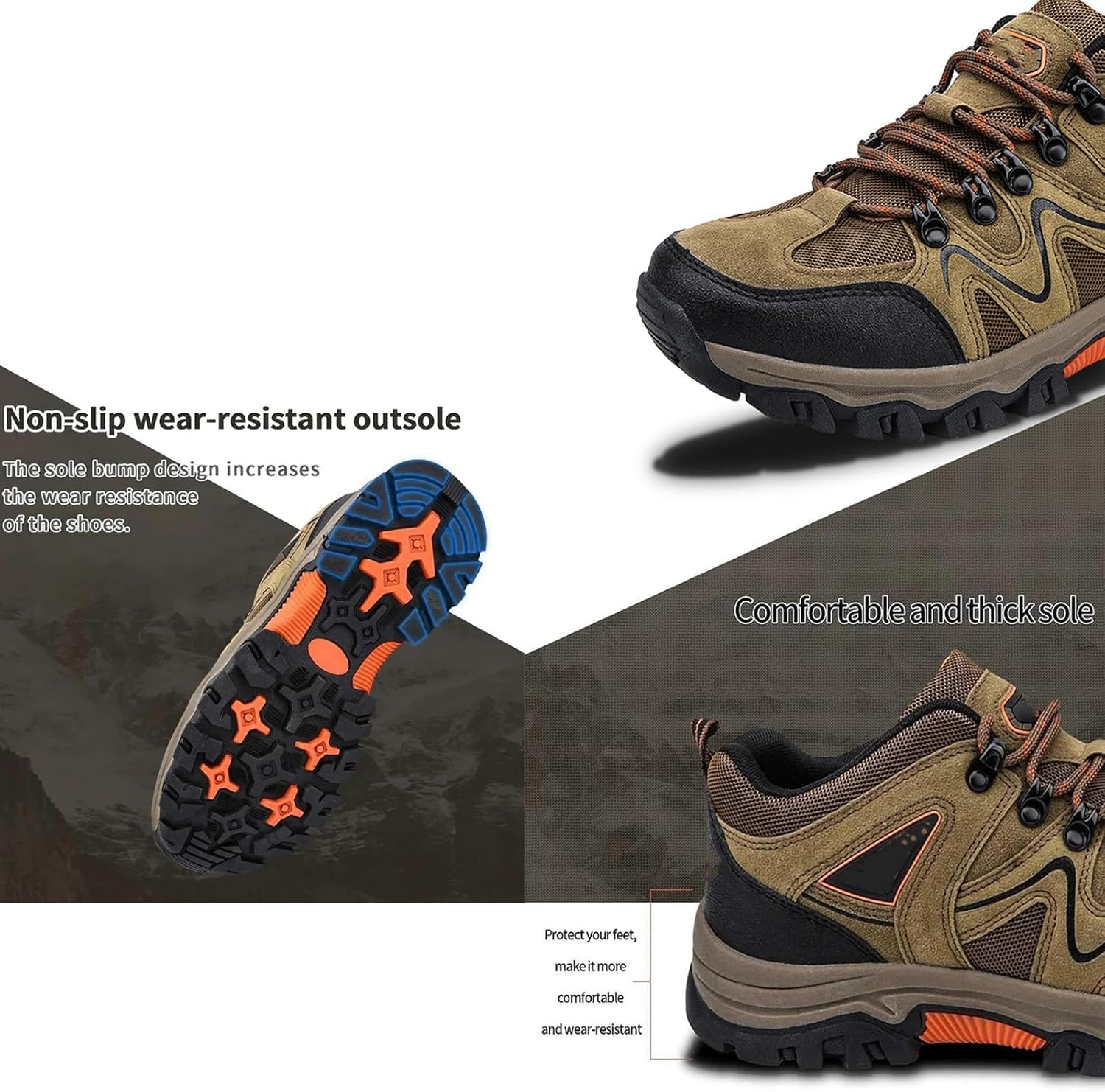 Men's Outdoor Lightweight Breathable Orthopedic Hiking Shoes,Men's Outdoor Hiking Orthopedic Shoes,Waterproof