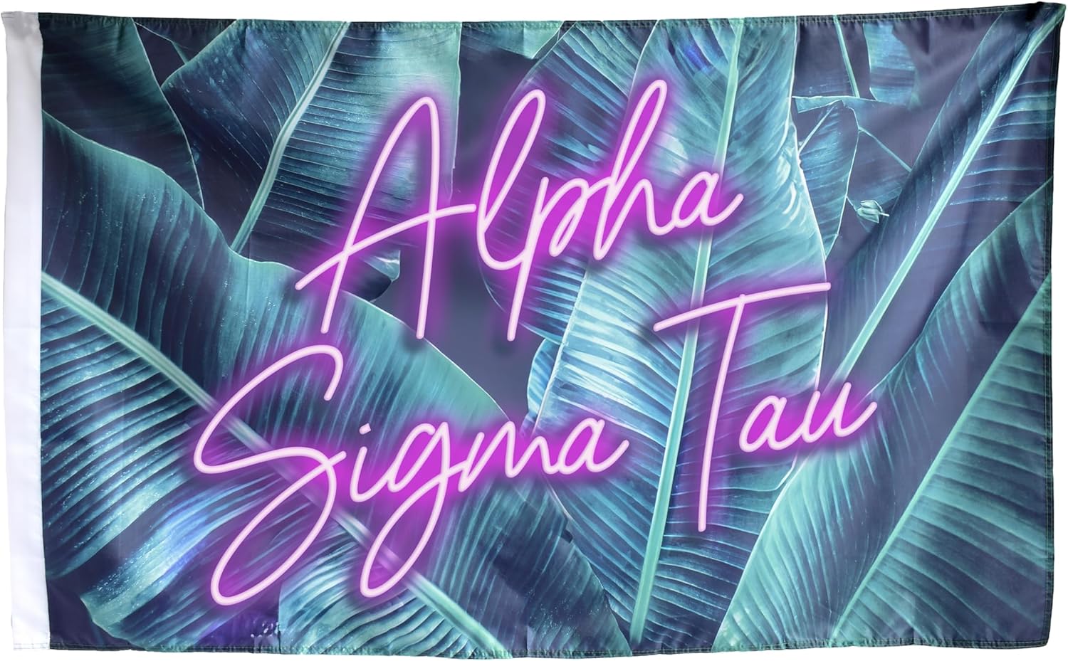 Alpha Sigma Tau - Sorority Letter Flag (Retro Design)