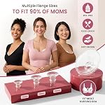 DrBash Wearable Breast Pump S21 | Hands-Free, Portable, Cordless and Double Electric Breast Pump | Smart LED Display, 3 Modes and 12 Levels | Quiet, Leak-Proof and BPA-Free | Beige, 2 Pack