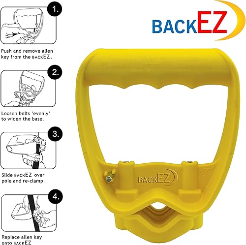 Miniatura 5 de Mango de herramienta de ahorro de espalda, pala ergonómica para ahorrar mano de obra o accesorio de mango de rastrillo amarillo