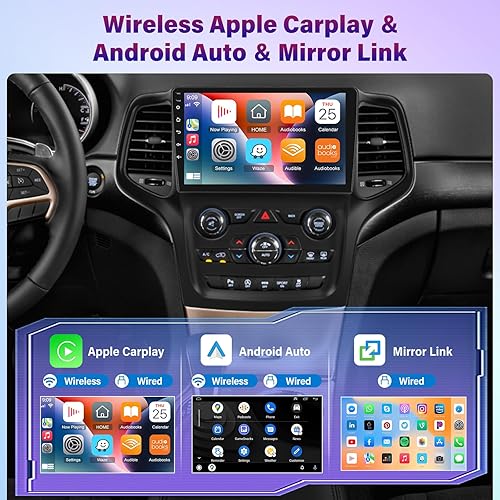 Miniatura 4 de Estéreo de coche Android 13 de 8 núcleos para Jeep Grand Cherokee 2014-2020 con DSP+32EQ - Radio de pantalla táctil IPS de 2+64G de 9 pulgadas -