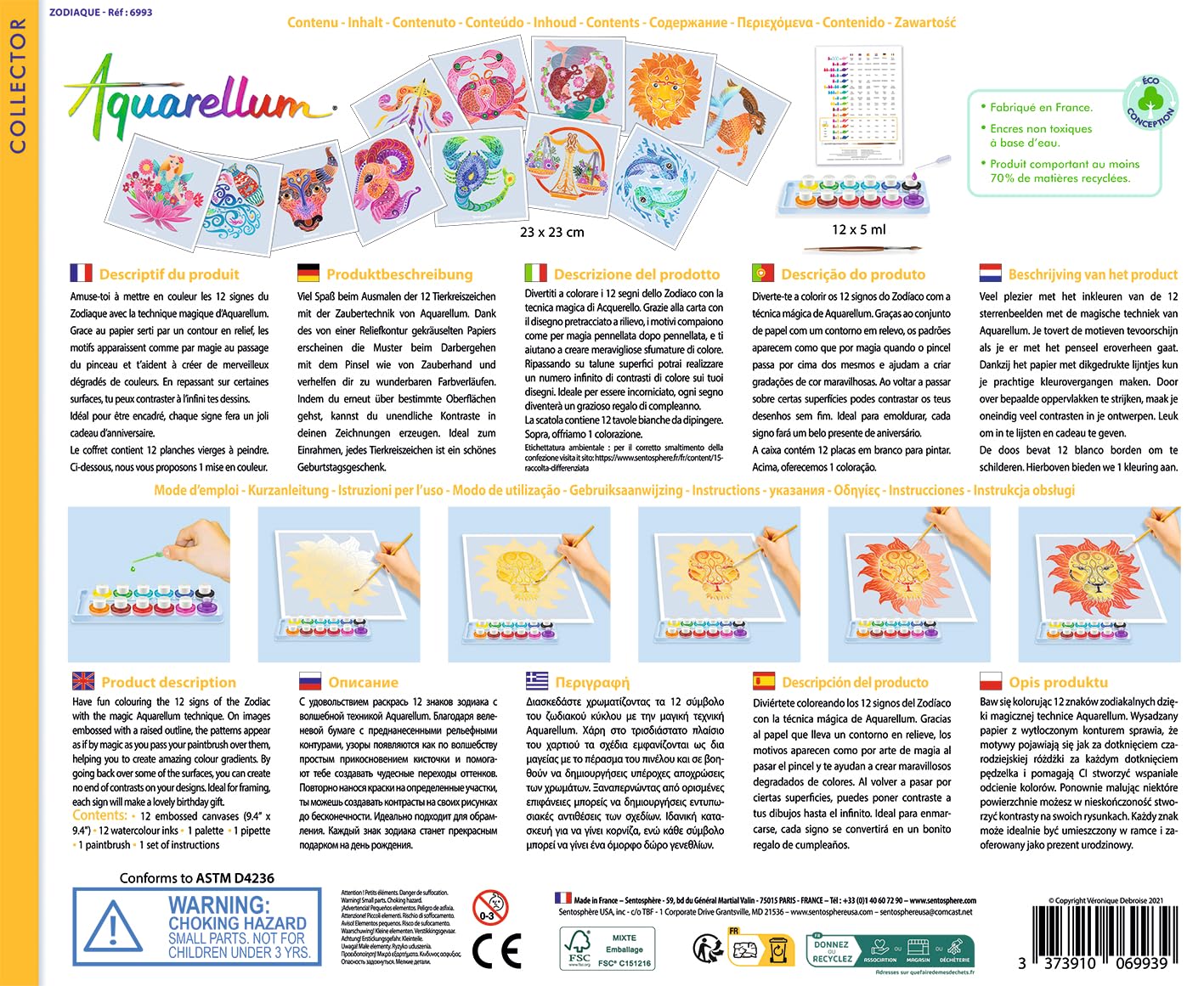 Sentosphère Aquarellum Zodiaque Edition Collector Activité créative 12 signes dès 7 ans
