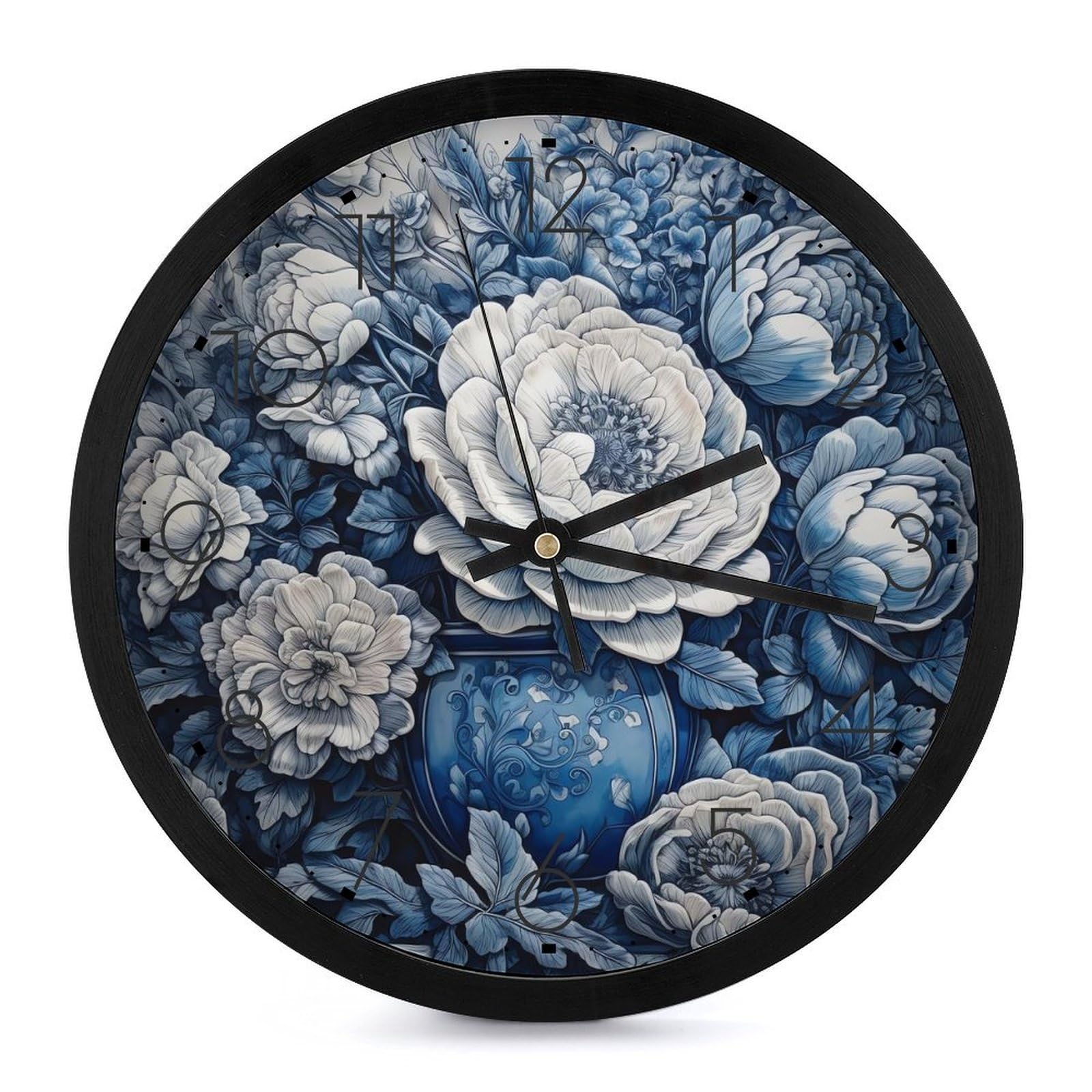 Horloge murale pour décoration de salon silencieuse et sans tic-tac à piles
