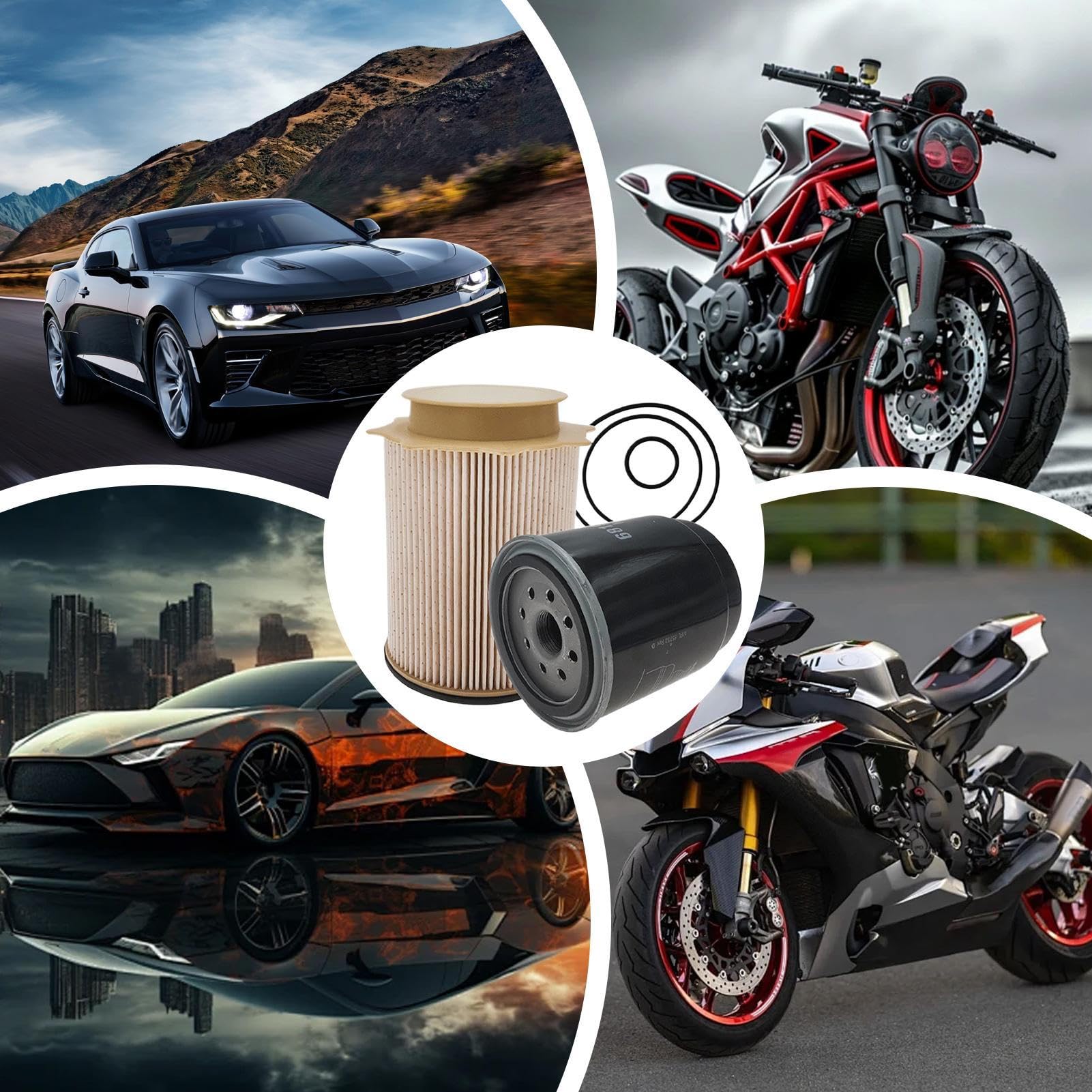 Filtro 'Olio Per La Automobile Filtro per Acqua e Olio del Motore | Separatore Acqua Per La Riparazione Auto Per Camion Camper Berlina Furgone Marino Manutenzione Automobilistica Riparazione