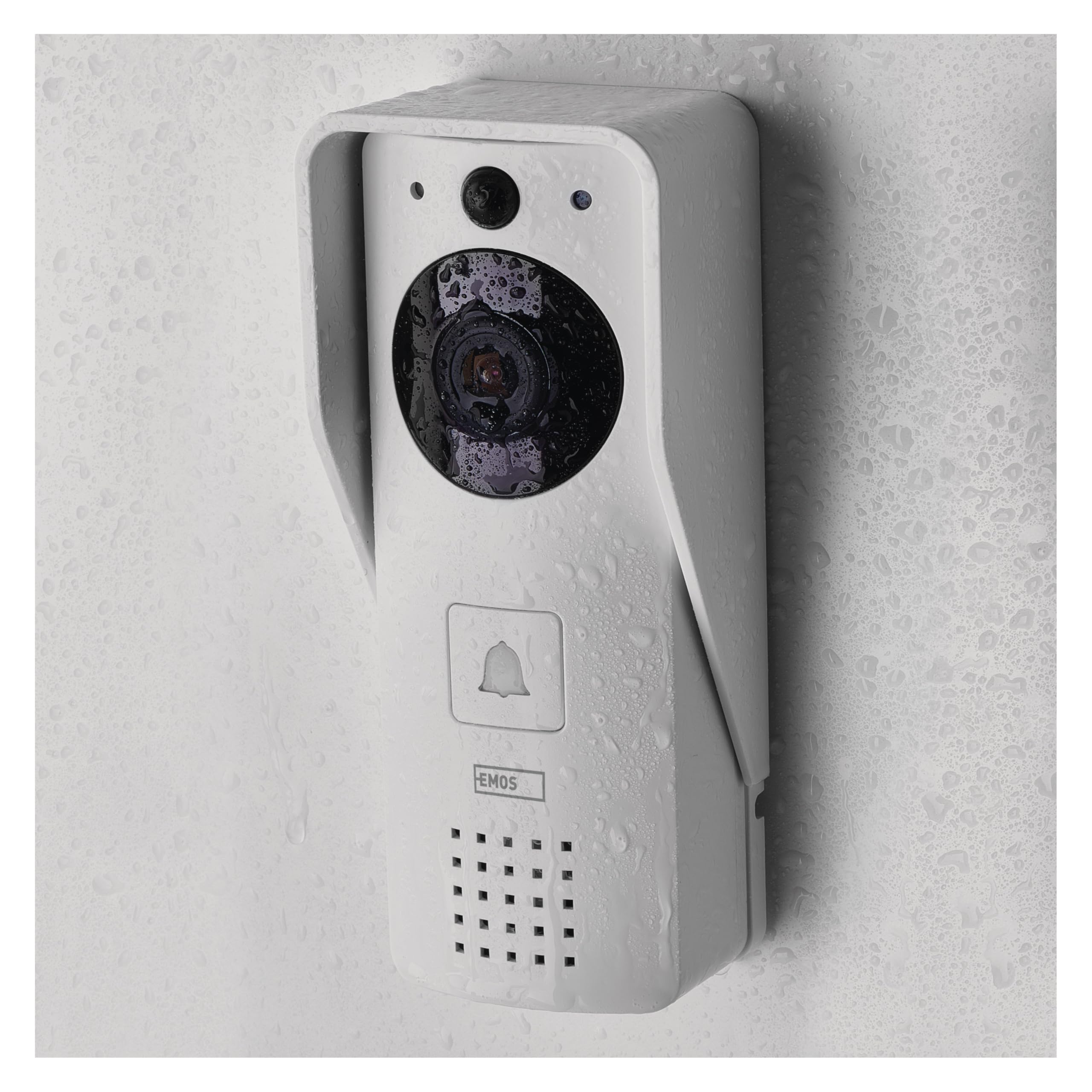 EMOS GoSmart - Timbre de Puerta con vídeo para el hogar Inteligente con aplicación, WiFi, cámara Impermeable Full HD 1080p, Panel Solar/batería, Timbre, Control de Cerradura de Puerta, protección