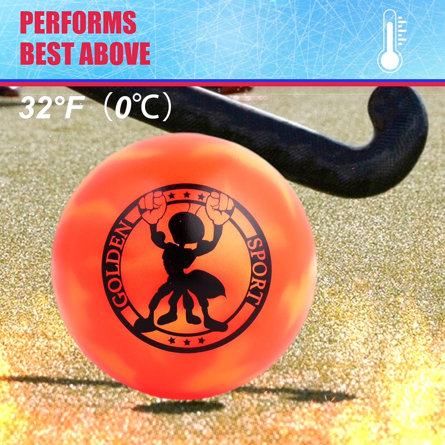 Street Hockey Balls - Outdoor Roller Balls | Official Size & Weight, No-Bounce Outdoor Play PVC Balls - Cloud Coloured, for Street Games, Roller Hockey Balls, Above 32F