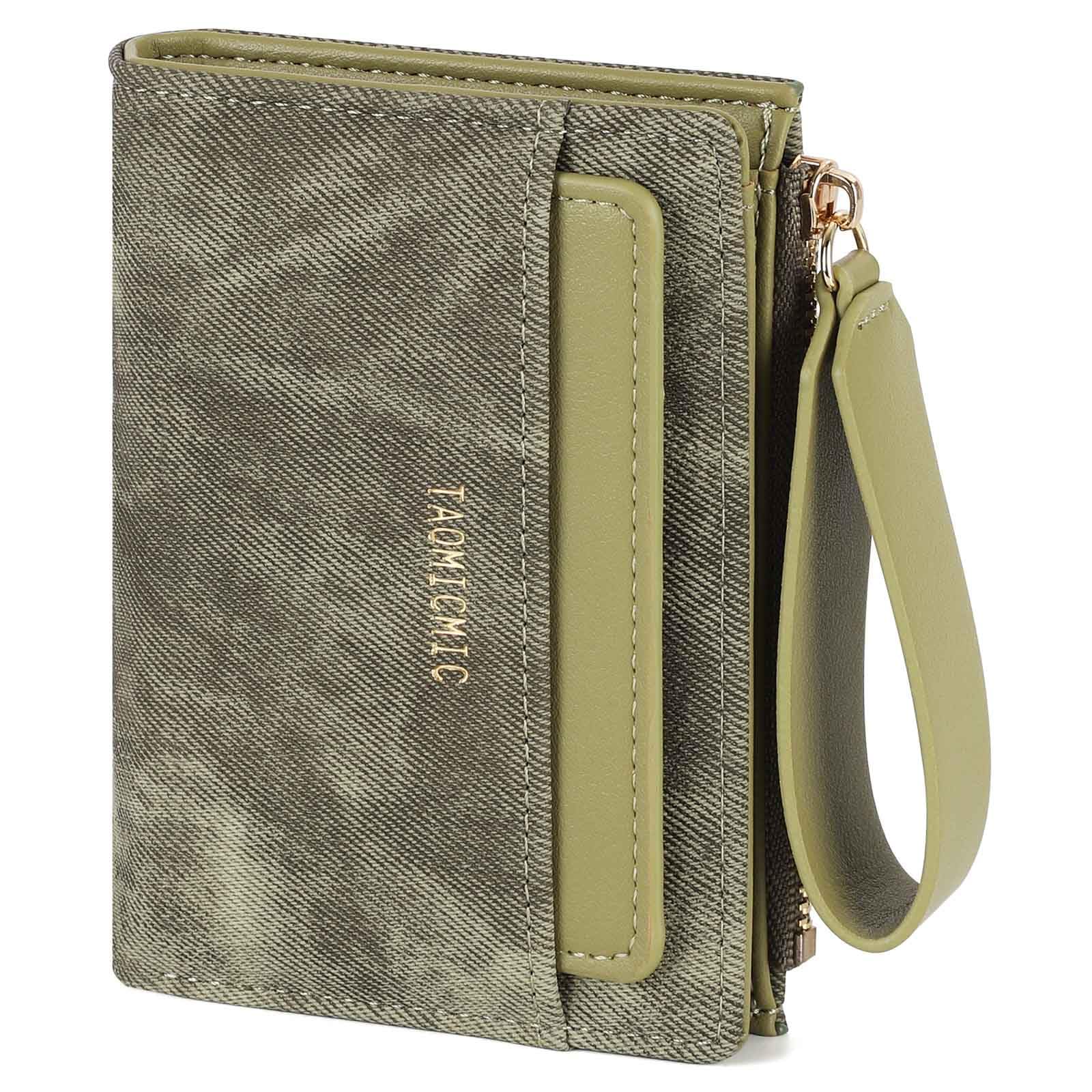 RRANCharltu Geldbörse Damen aus weichem Leder, Portemonnaie Damen klein Geldbeutel klein mit viele Kartenhalter Geldbörse mittelgroß mit Reißverschluss-Armband und Münzfach