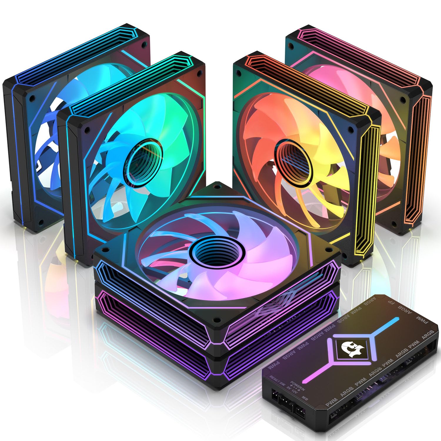 Photo 1 of UTLGAMENG ARGB PWM PC Fans (6 Pack)