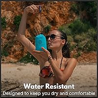 Vista 5 de ECCOSOPHY Manta de playa a prueba de arena, 100% impermeable, manta de picnic de 60 x 55 pulgadas, manta de bolsillo compacta para exteriores, funda