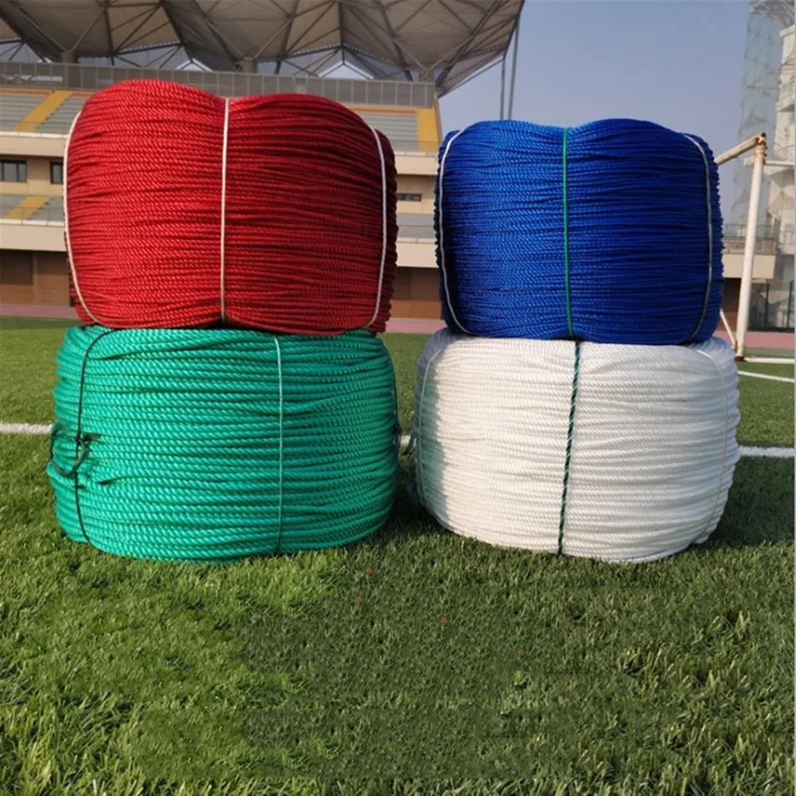 Garten Schnur 1/2/3/5/7/8/10/12/14mm/1000g/teile PE Hängende Sämling Polyethylen Seil Kunststoff Nylon Fischernetz Seil Weiß Blau Rot Bindung (Color : 4mm red 1kg)