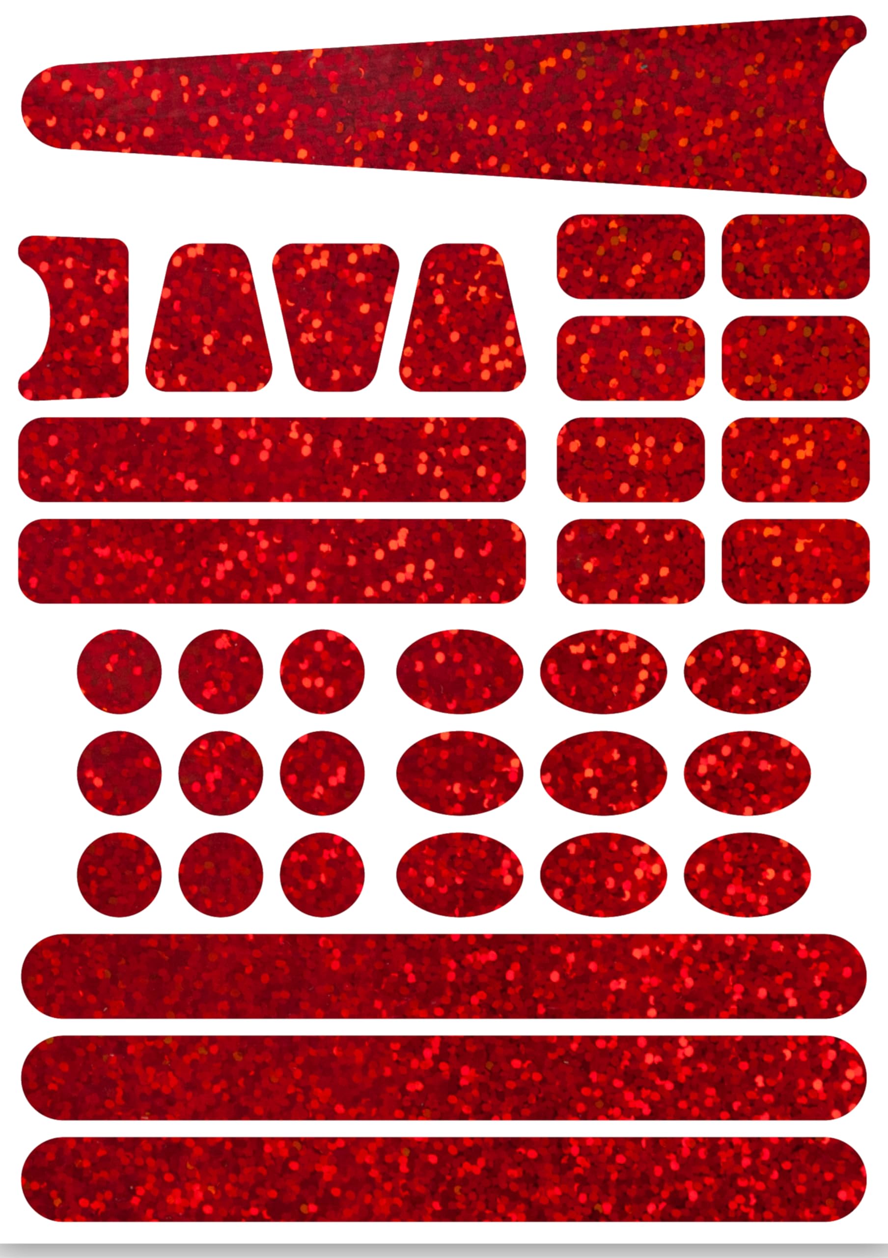 Bicycle Sticker Frame Protection Kit for Mountain Bike and Road Cycle Red Glitter Please Check Sizes Below Before Buying