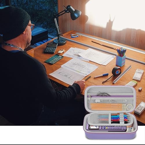 Miniatura 6 de Estuche para lápices, bolsa organizadora de lápices de gran capacidad, organizador de lápices para oficina, universidad, papelería, suministros de