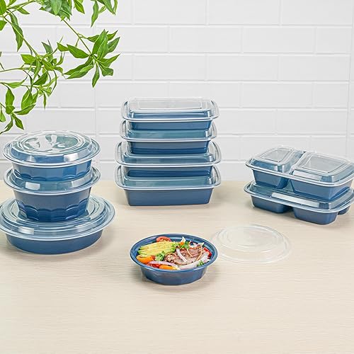 Miniatura 135 de Restaurantware Asporto - Cajas para llevar de 16 onzas, 50 recipientes de alimentos para llevar para microondas, tapas de plástico transparente Negro
