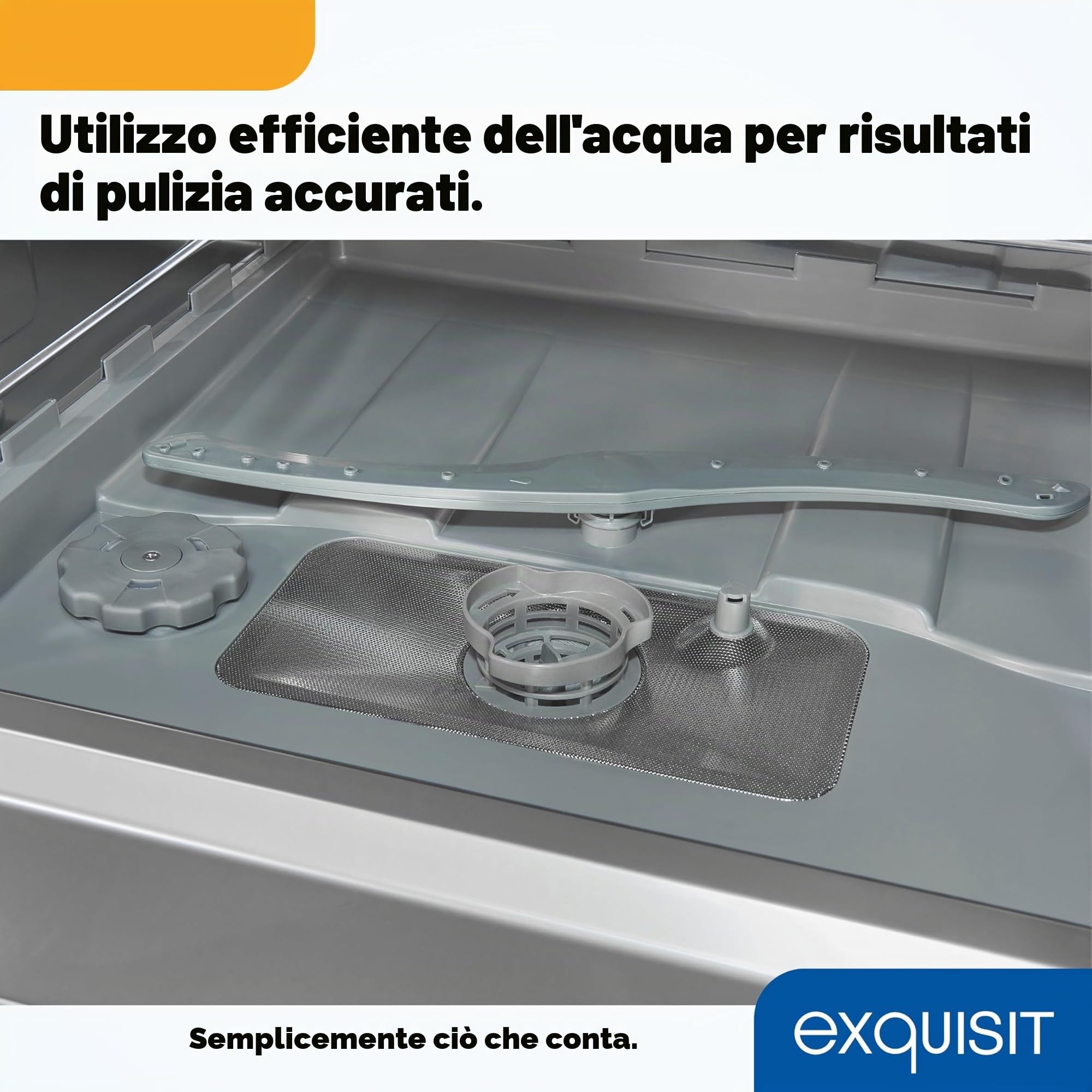 Exquisit Lavastoviglie da tavolo GSP508-030D bianco | Lavastoviglie 55 cm autoportante | Piccola lavastoviglie 8 controsoffitti | Lavastoviglie LED Display