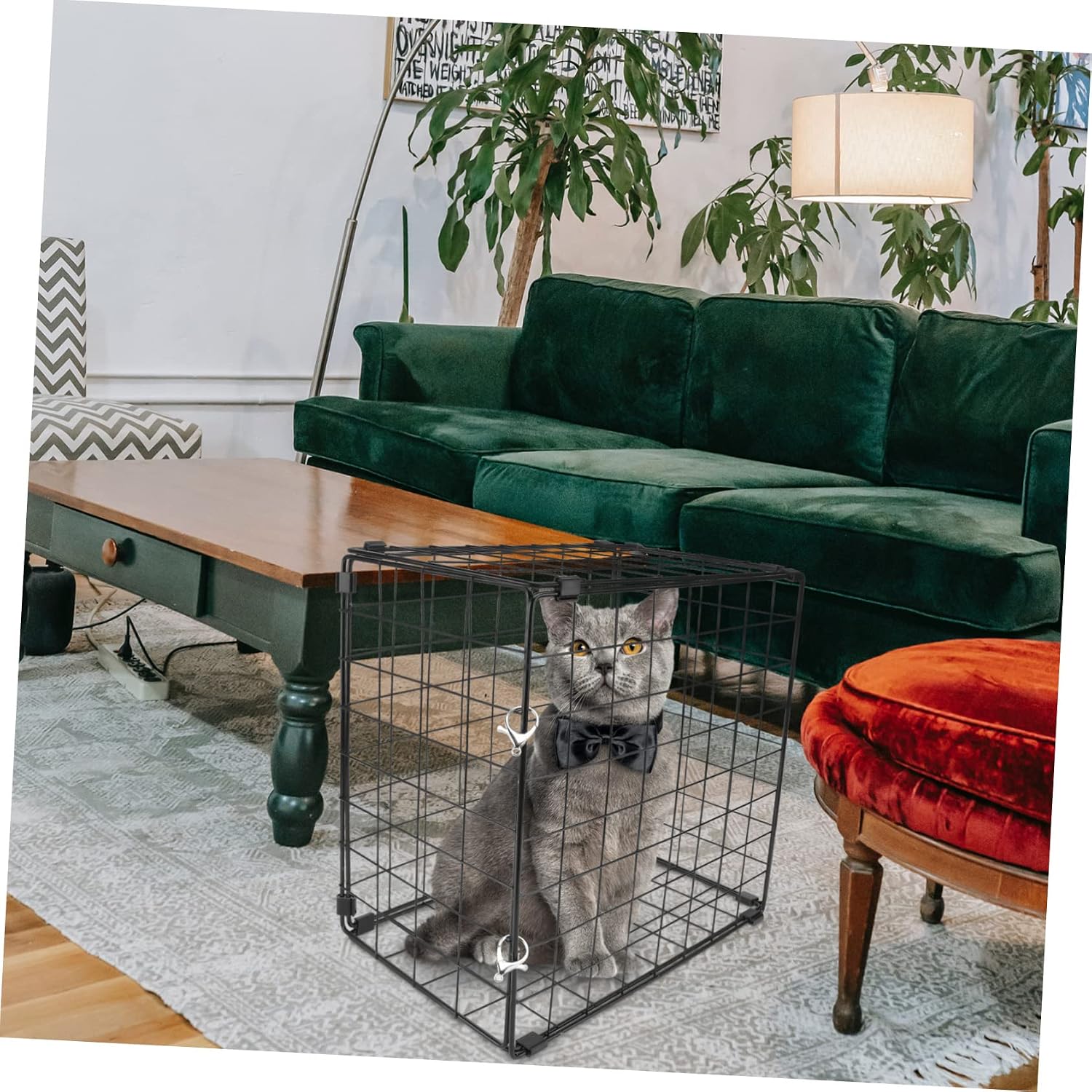 BESPORTBLE 1pc Foldable Cat Carrier Cat Cage Car Accessory Indoor Outdoor Pet Cage
