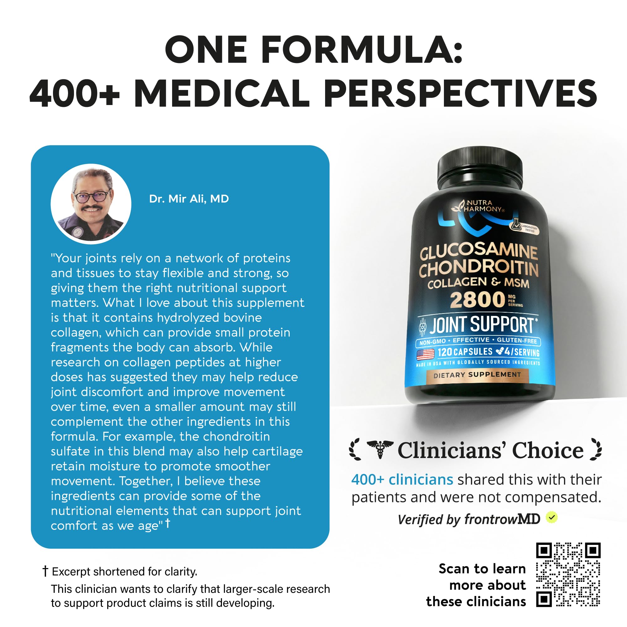 Glucosamine Chondroitin MSM Collagen - Joint Supplements 2800 mg - 120 Caps — Amazon image 5