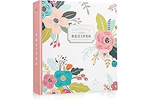 Recipe Binder 3 Ring Organizer Blank Recipe Book with Plastic Sleeves