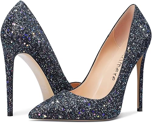 Miniatura 5 de Castamere Zapatos de tacón alto para mujer, zapatos básicos de tacón puntiagudo sin cordones de 4.7 in