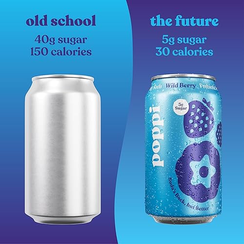 Miniatura 5 de Poppi Bebida Gaseosa Prebiótica con Vinagre de Sidra de Manzana, Agua con Gas y Jugo de Fruta, Paquete Variado Crowd Pleasers, 12 Fl Oz, Paquete de