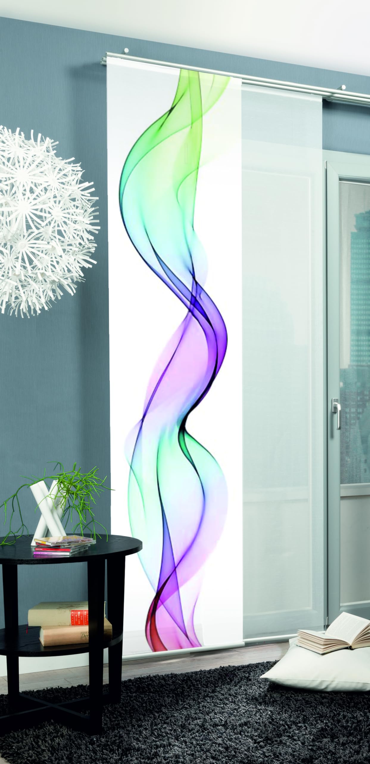Home Fashion 87065-704 Panneau Japonais Polyester H:245 x W: 60 cm - MULTICOLORE
