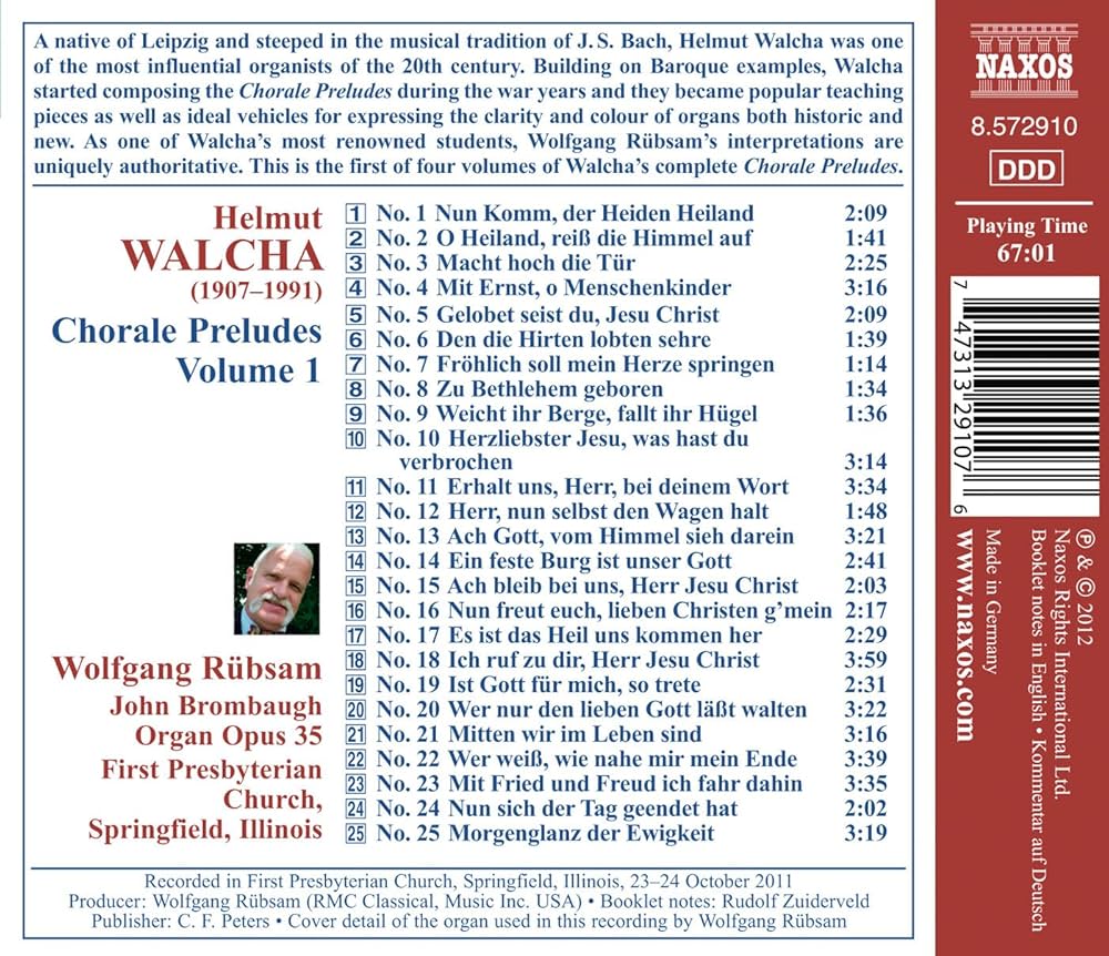 Amazon.co.jp: Chorale Preludes Vol.1:No: Music